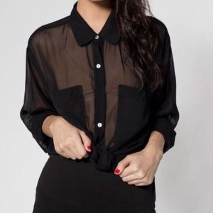 american apparel chiffon blouse